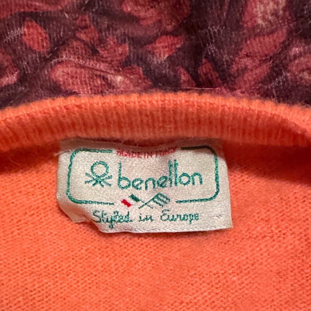Benetton Peach Vintage Sweater